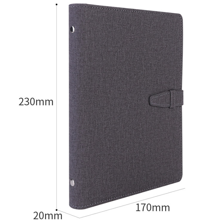 Deli 3309 A5 Loose-Leaf Notebook Office Business Carry Meeting Notes, Random Color Delivery