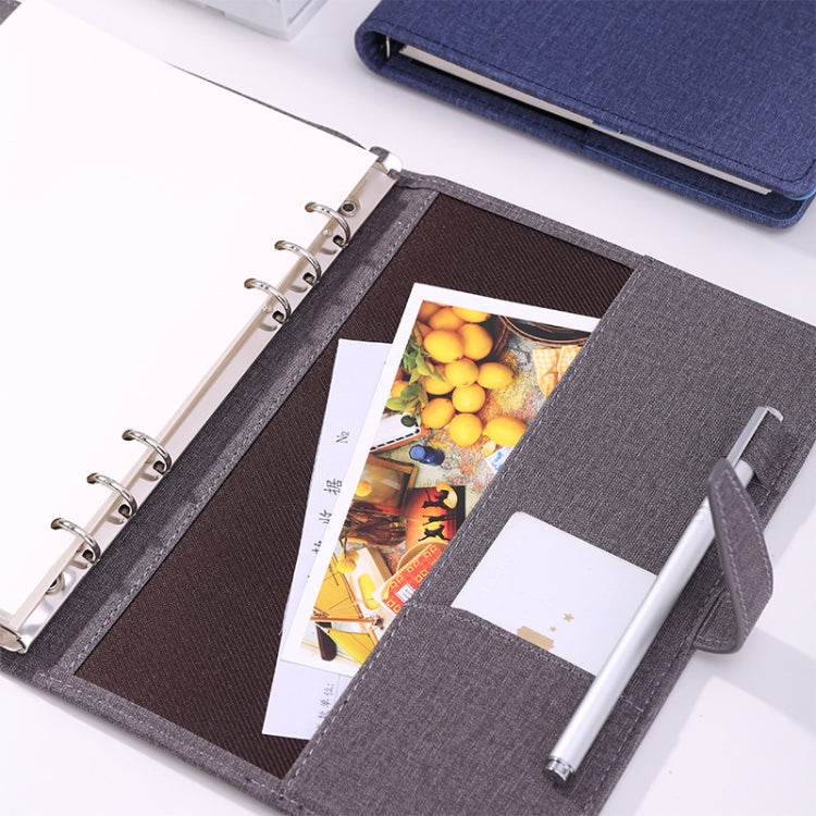 Deli 3309 A5 Loose-Leaf Notebook Office Business Carry Meeting Notes, Random Color Delivery
