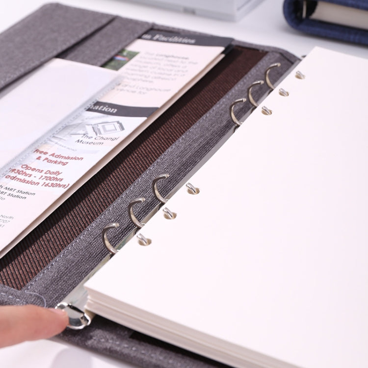 Deli 3309 A5 Loose-Leaf Notebook Office Business Carry Meeting Notes, Random Color Delivery