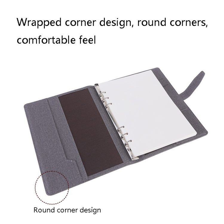Deli 3309 A5 Loose-Leaf Notebook Office Business Carry Meeting Notes, Random Color Delivery