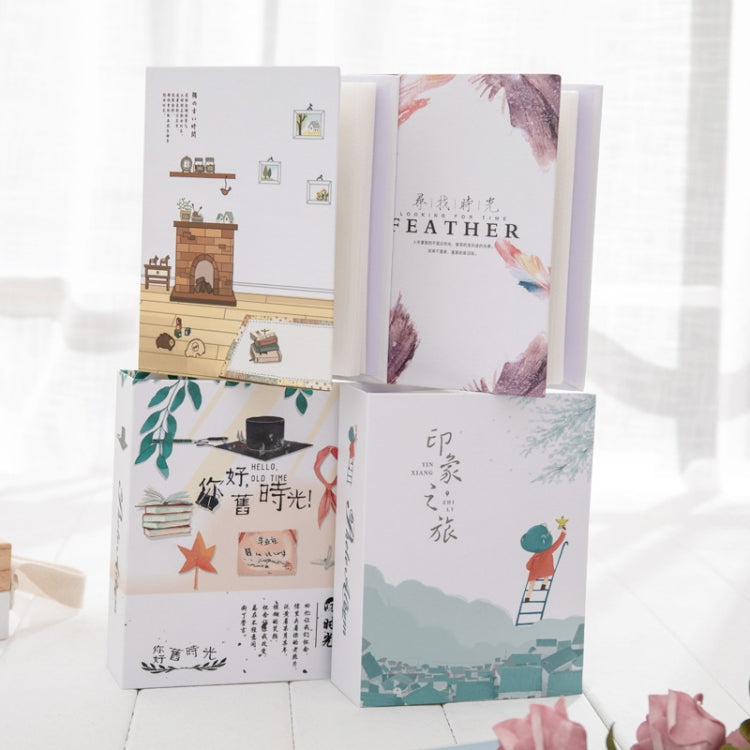 6 Inch 100 Sheets Simple Photo Albums Interstitial 4R Small Album Graduation Album(Impression Journey)