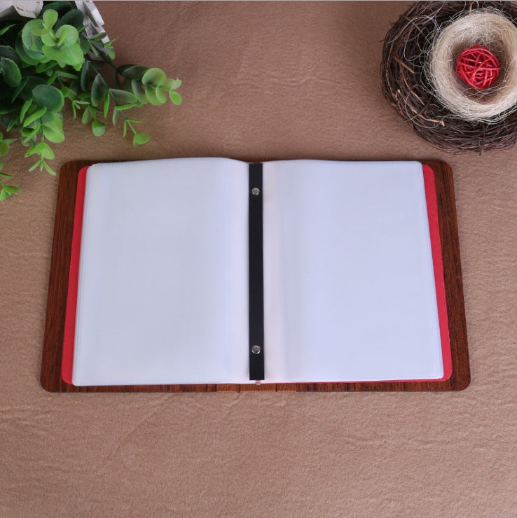 6-Inch 32 Sheets Wooden DIY Photo Album Creative Gift(1314)