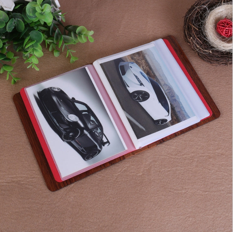 6-Inch 32 Sheets Wooden DIY Photo Album Creative Gift(1314)