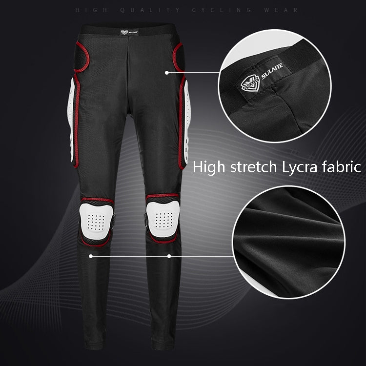 SULAITE Motorcycle Cross-Country Riding Trousers Protective Hip Pants, Specification: S(Black)