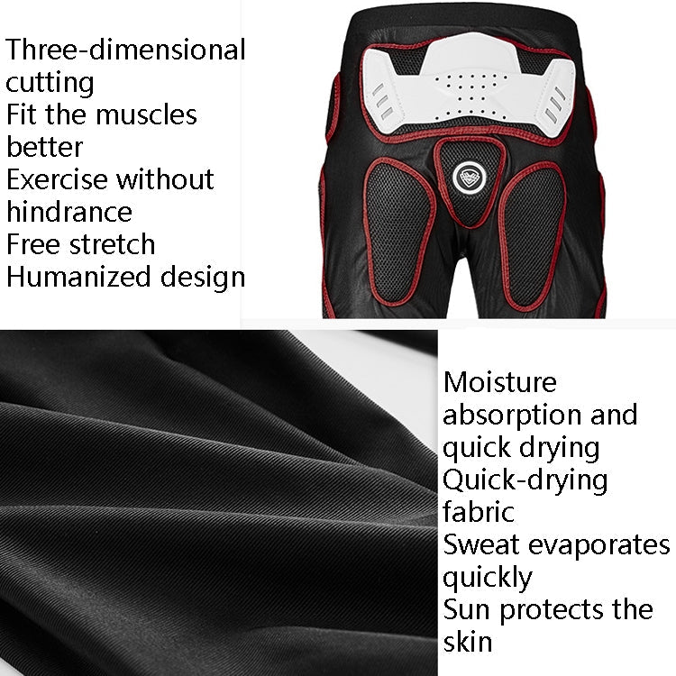 SULAITE Motorcycle Cross-Country Riding Trousers Protective Hip Pants, Specification: XXL(Black)