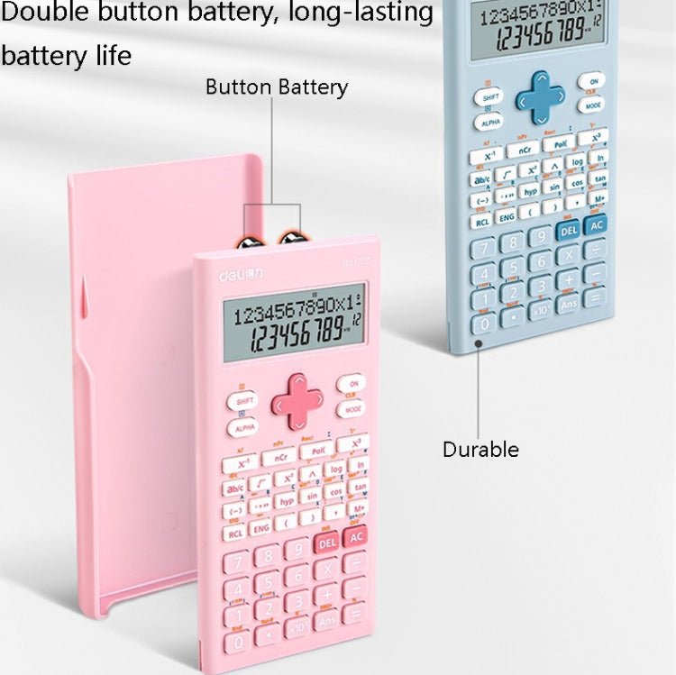 Deli 1700 Scientific Calculator Portable And Cute Student Calculator(Blue)