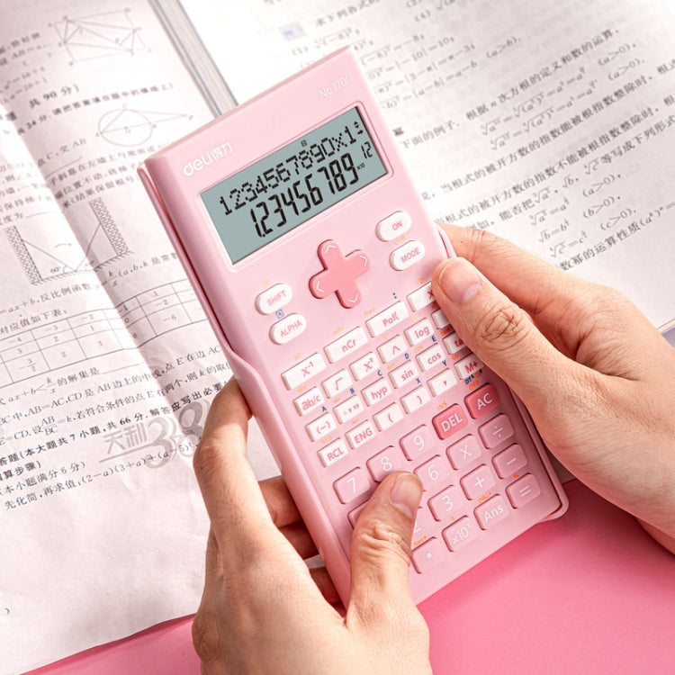 Deli 1700 Scientific Calculator Portable And Cute Student Calculator(Blue)