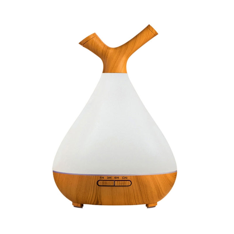 YCTA-008 Household Mute Small Wood Grain Colorful Light Aroma Diffuser Night Tree Air Humidifier, Product specifications: EU Plug(Light Wood Grain)