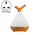 YCTA-008 Household Mute Small Wood Grain Colorful Light Aroma Diffuser Night Tree Air Humidifier, Product specifications: UK Plug(Light Wood Grain)