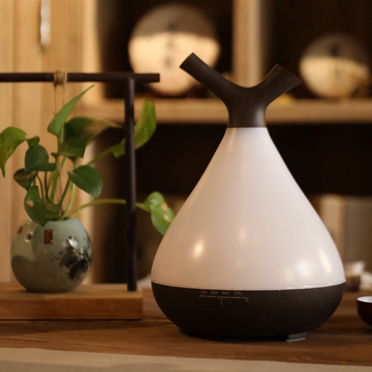YCTA-008 Household Mute Small Wood Grain Colorful Light Aroma Diffuser Night Tree Air Humidifier, Product specifications: AU Plug(Deep Wood Grain)