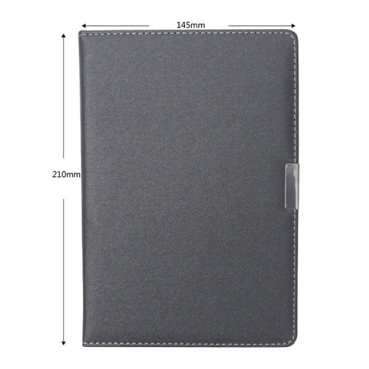 PU Business Notebook Mounted Sewing Thread Notebook, Specification: A5(Dark Gray)