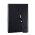 Business Notebook Imitation Leather PU Tri-Fold Loose-Leaf Notepad, Specification: A5(Black)