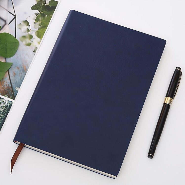 Imitation Leather Business Notebook Retro Notebook, Cover color: Blue, Specification: A5