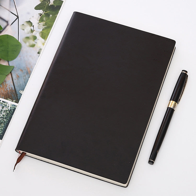 Imitation Leather Business Notebook Retro Notebook, Cover color: Black, Specification: A5