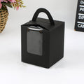 30 PCS Transparent Window 1 Piece Cardboard Portable Cup Cake Box Mousse Pastry Box Black