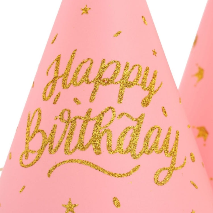 20 PCS Sequined Fur Ball Birthday Hat Birthday Party Supplies Dress Up Paper Hat, Colour: No. 7 Pink