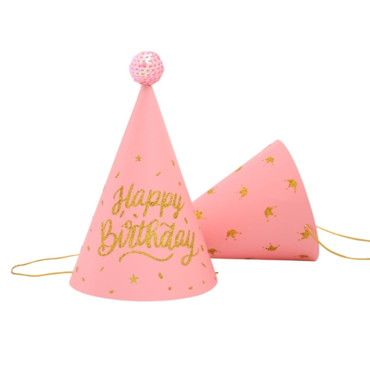 20 PCS Sequined Fur Ball Birthday Hat Birthday Party Supplies Dress Up Paper Hat, Colour: 1 Gem Green Flash Ball