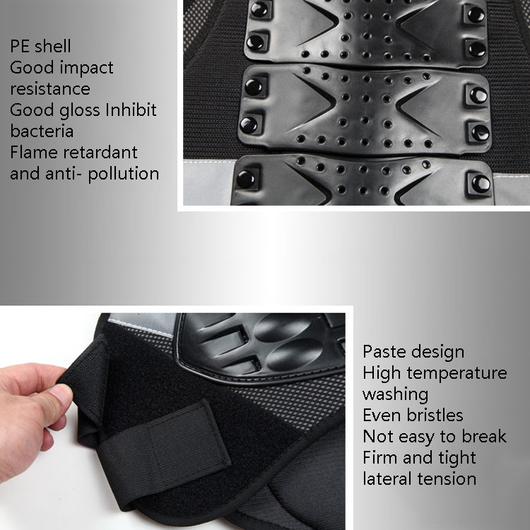 SULAITE Roller Skating Motorcycle Back Protector Spine Protection Sports Protective Gear Racing Vest, Size: L
