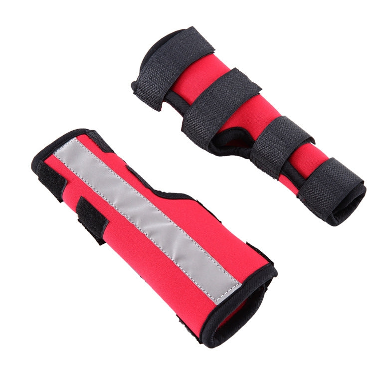 Pet Knee Pads Dog Leg Guards Pet Protective Gear Surgery Injury Sheath, Size: S(HJ11 Reflective Red)