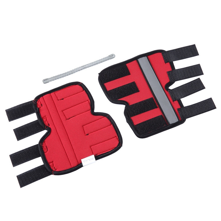 Pet Knee Pads Dog Leg Guards Pet Protective Gear Surgery Injury Sheath, Size: S(HJ29 Reflective With Support Bar Red)