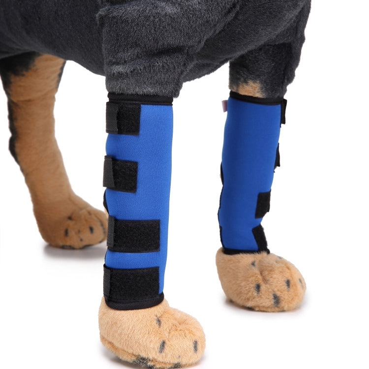 Pet Knee Pads Dog Leg Guards Pet Protective Gear Surgery Injury Sheath, Size: M(HJ03 Classic Blue)