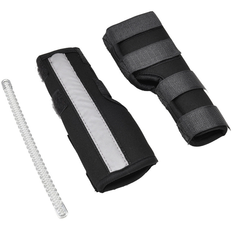 Pet Knee Pads Dog Leg Guards Pet Protective Gear Surgery Injury Sheath, Size: M( HJ28 Reflective With Support Bar Black)
