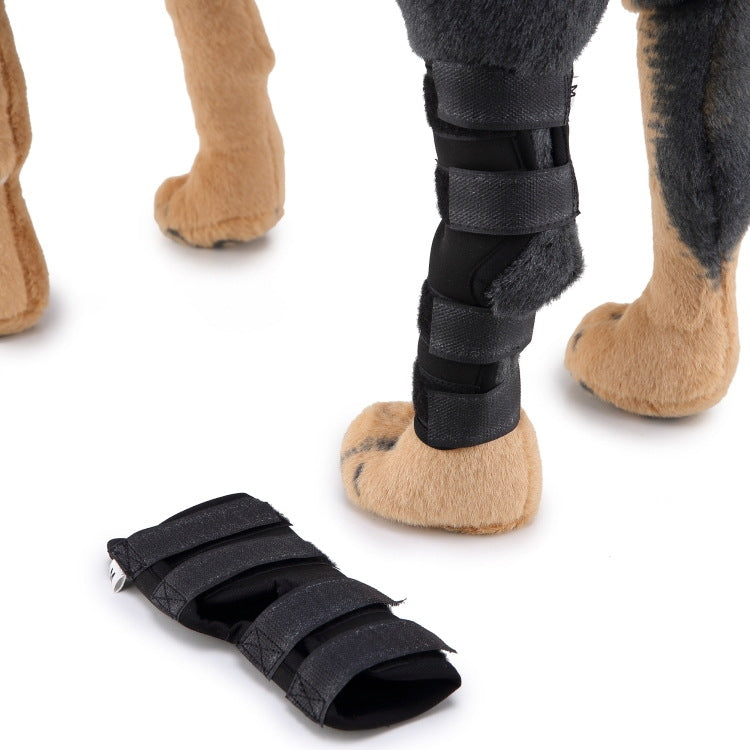 Pet Knee Pads Dog Leg Guards Pet Protective Gear Surgery Injury Sheath, Size: L(HJ01 Classic Black)