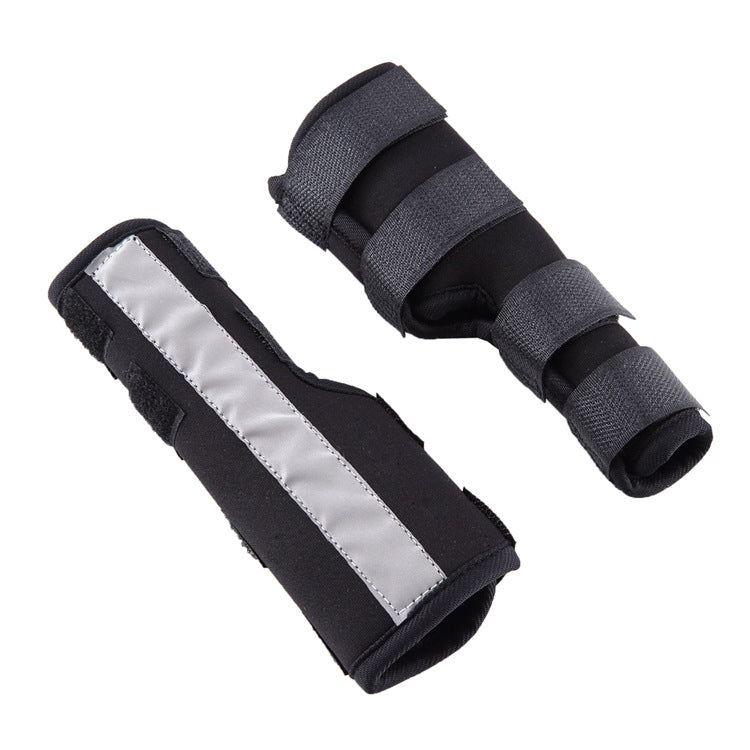 Pet Knee Pads Dog Leg Guards Pet Protective Gear Surgery Injury Sheath, Size: L(HJ10 Reflective Black)