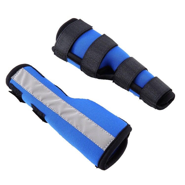 Pet Knee Pads Dog Leg Guards Pet Protective Gear Surgery Injury Sheath, Size: L(HJ12 Reflective Blue)