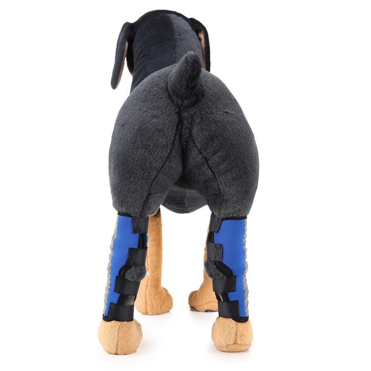 Pet Knee Pads Dog Leg Guards Pet Protective Gear Surgery Injury Sheath, Size: L(HJ12 Reflective Blue)
