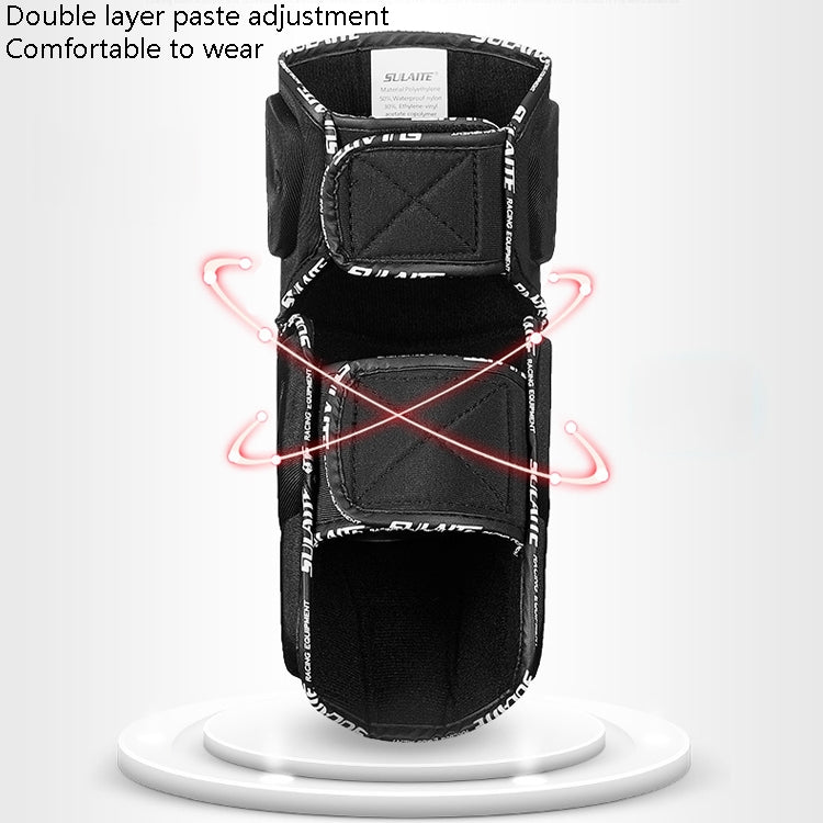 SULAITE Off-Road Motorcycle Windproof Warmth Drop-Proof Breathable Carbon Fiber Protective Gear, Specification: Knee Pads+Elbow Pads