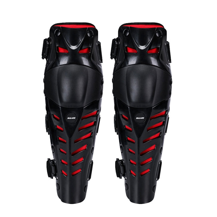 SULAITE Motorcycle Outdoor Riding Anti-Fall Protective Gear Knee Pads(Black Red)