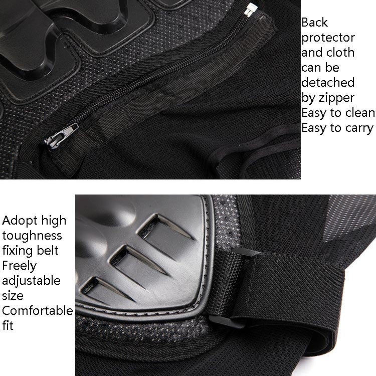 SULAITE GT-032 Motorcycle Racing Sleeveless Riding Protective Clothing, Specification: XXXL(Black)