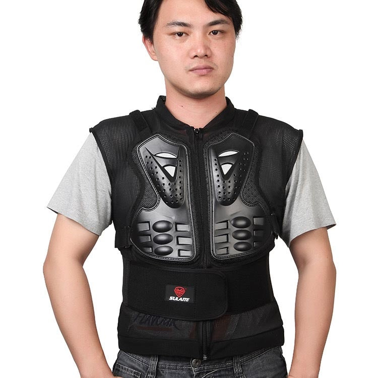 SULAITE GT-032 Motorcycle Racing Sleeveless Riding Protective Clothing, Specification: XXXL(Black)