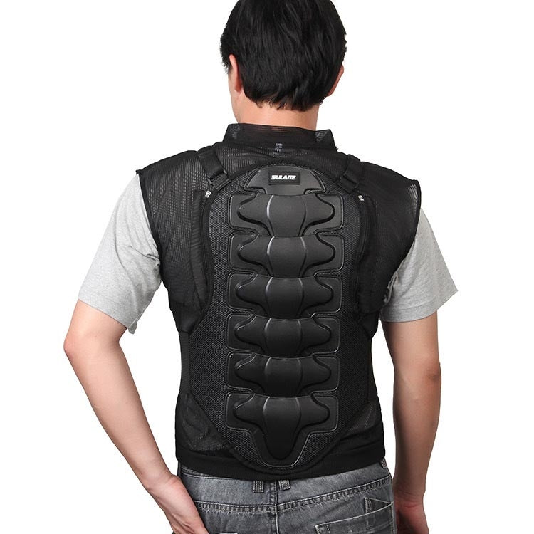 SULAITE GT-032 Motorcycle Racing Sleeveless Riding Protective Clothing, Specification: XXXL(Black)