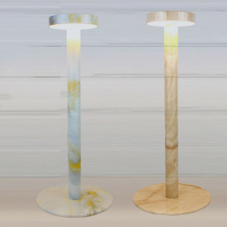 BC965 Student Eye Protection USB Waterproof LED Table Lamp Bedside Bar Table Lamp, Colour: Yellow Marble Pattern