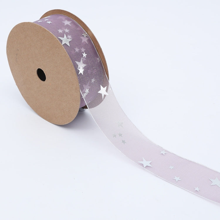 Star Ribbon Wedding Floral Packaging Ribbon, Specification: 4 cm(Bean Paste)