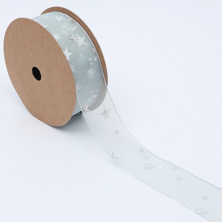Star Ribbon Wedding Floral Packaging Ribbon, Specification: 4 cm(Light Green)