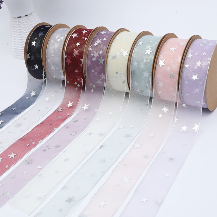 Star Ribbon Wedding Floral Packaging Ribbon, Specification: 4 cm(Light Green)