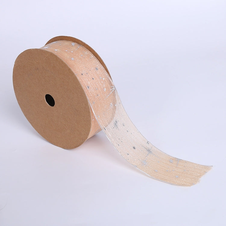 Starry Sky Yarn Ribbon Gift Box Packaging Bow Tie Ribbon, Specification: 4CM(Gold)