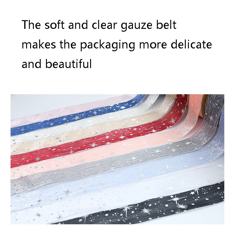 Starry Sky Yarn Ribbon Gift Box Packaging Bow Tie Ribbon, Specification: 4CM(Gold)