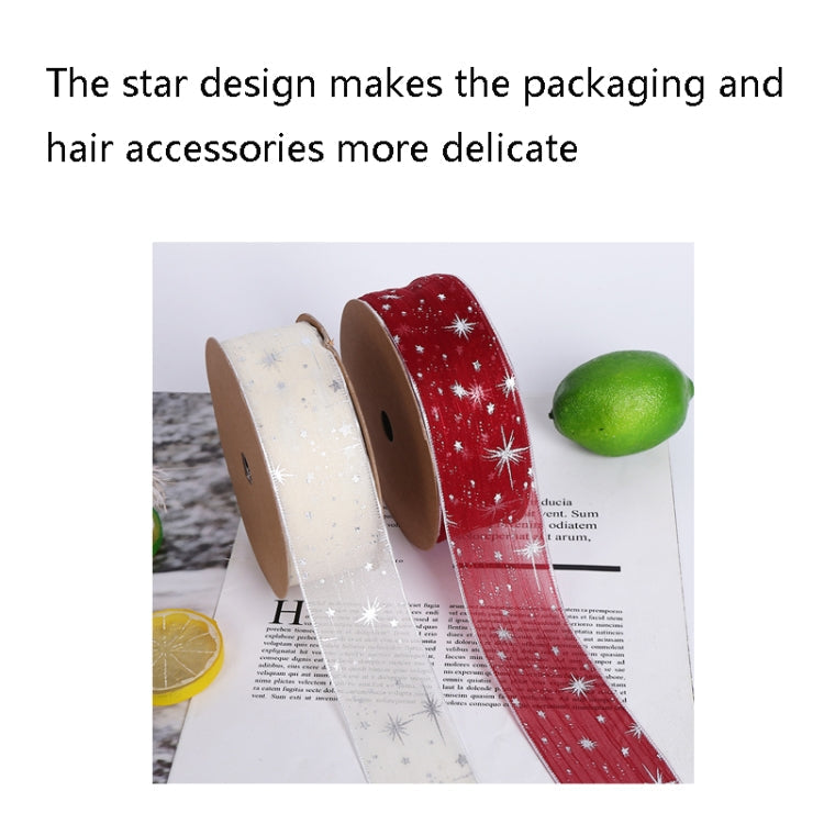 Starry Sky Yarn Ribbon Gift Box Packaging Bow Tie Ribbon, Specification: 4CM(Gold)