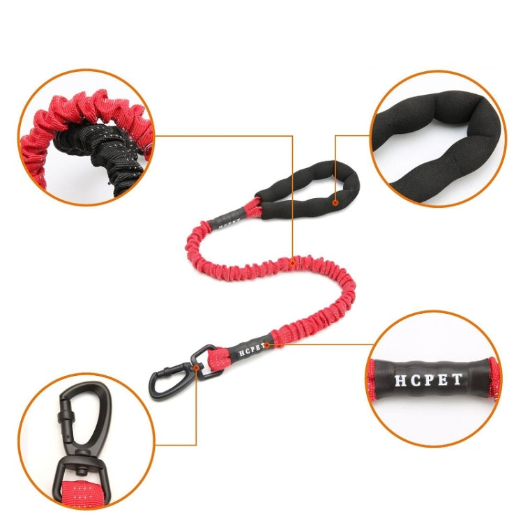 HCPET Dog Traction Rope Pet High-Elastic Explosion-Proof Elastic Rope, Length: 75cm(Black)