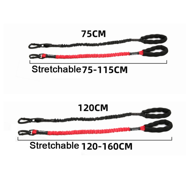 HCPET Dog Traction Rope Pet High-Elastic Explosion-Proof Elastic Rope, Length: 75cm(Red)