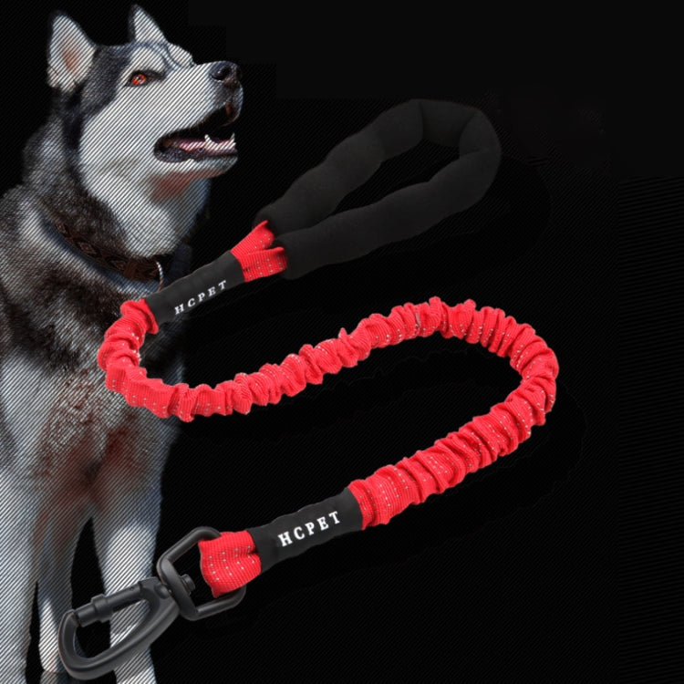 HCPET Dog Traction Rope Pet High-Elastic Explosion-Proof Elastic Rope, Length: 75cm(Red)
