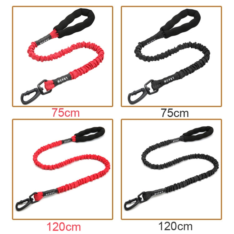 HCPET Dog Traction Rope Pet High-Elastic Explosion-Proof Elastic Rope, Length: 75cm(Red)