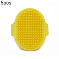 5pcs Pet Bathing Massage Brush For Dogs Cleaning And Beauty Tools(Yellow)