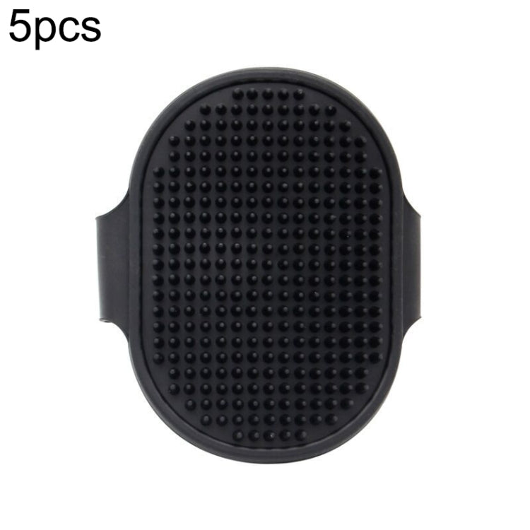 5pcs Pet Bathing Massage Brush For Dogs Cleaning And Beauty Tools(Black)