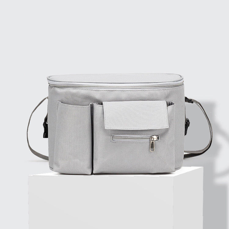 Multifunctional Stroller Hanging Bag Stroller Baby Bottle Water Bottle Bag Storage bag(Light Grey)