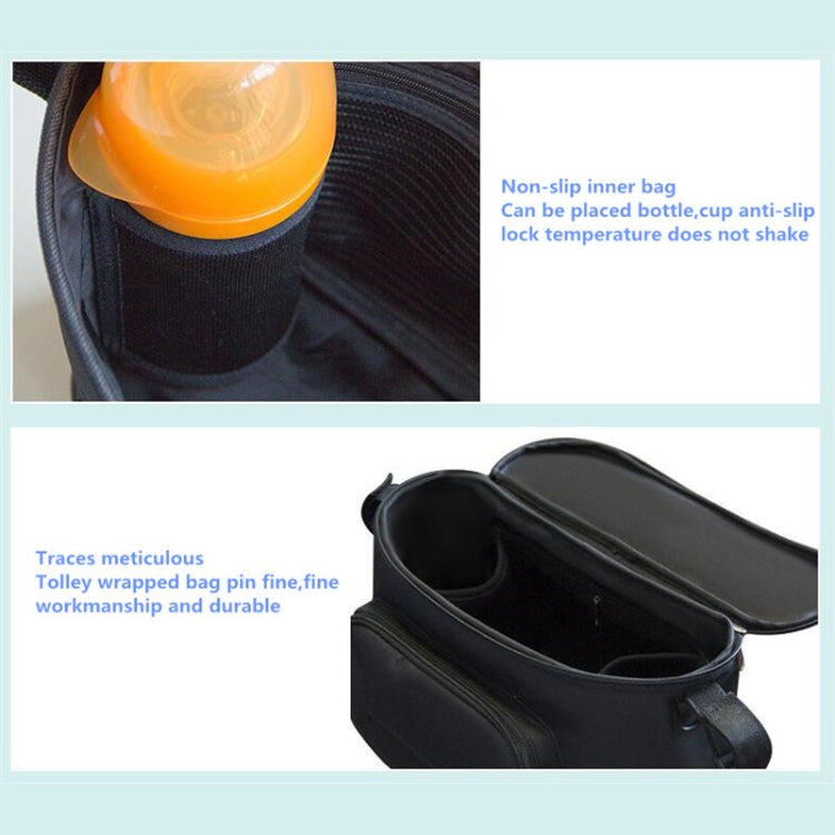 Baby Stroller Bag Mummy Bag Stroller Accessories Hanging Bag(Dark Blue)